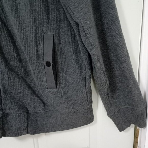 Ben Sherman Heritage Sweaters Charcoal Gray Zip Up Men Warm Layer Coat Sz L - Picture 5 of 11